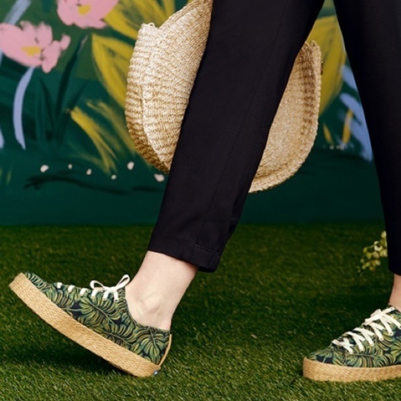 𝅺keds x Rifle Paper Triple Kick Palm Espadrilles - Picture 2 of 11